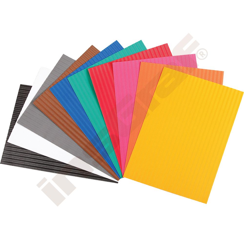 
3D-Wellpappe 50 x 70 cm, 10 Farben
