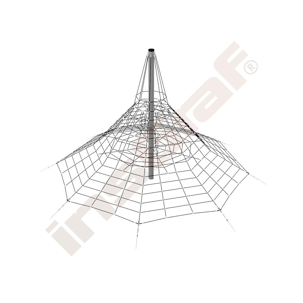 Seil-Pyramide Zauberhut, schwarz-grau