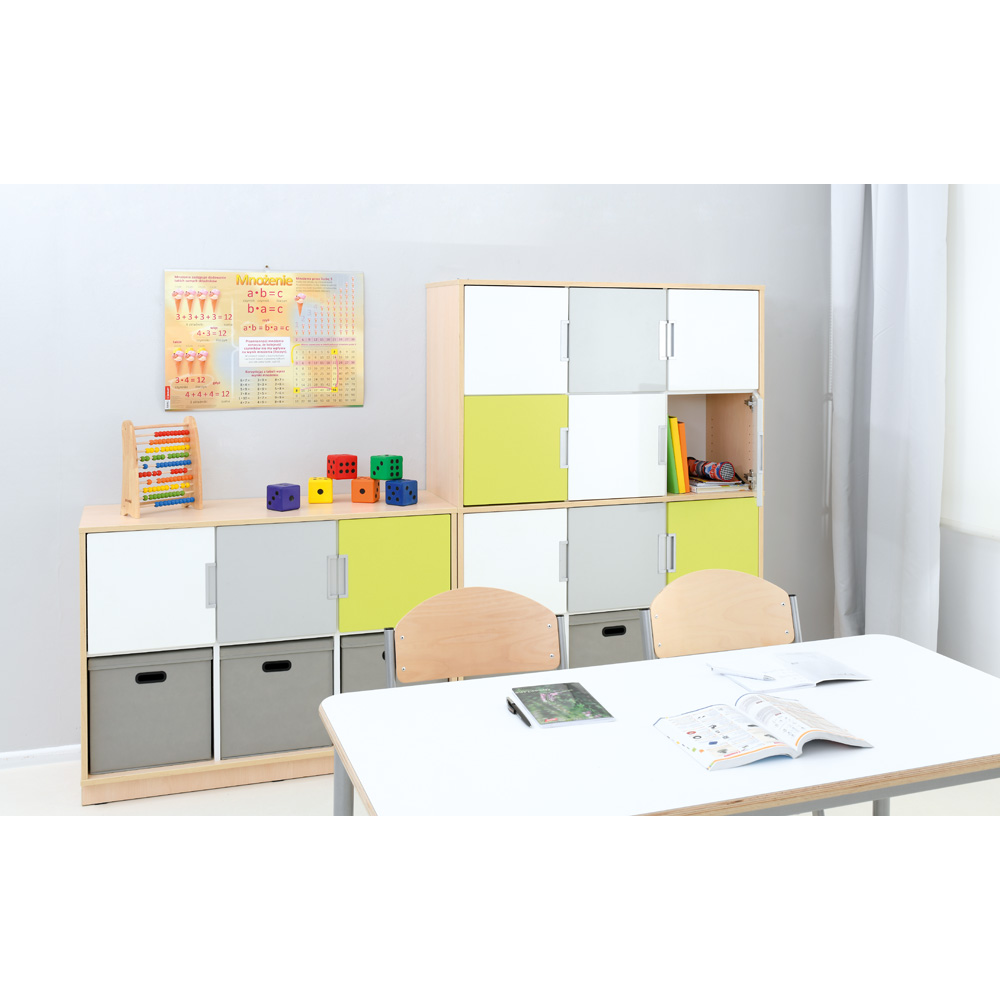 Quadro - nadstavec M s 2 predelmi a policou, javor