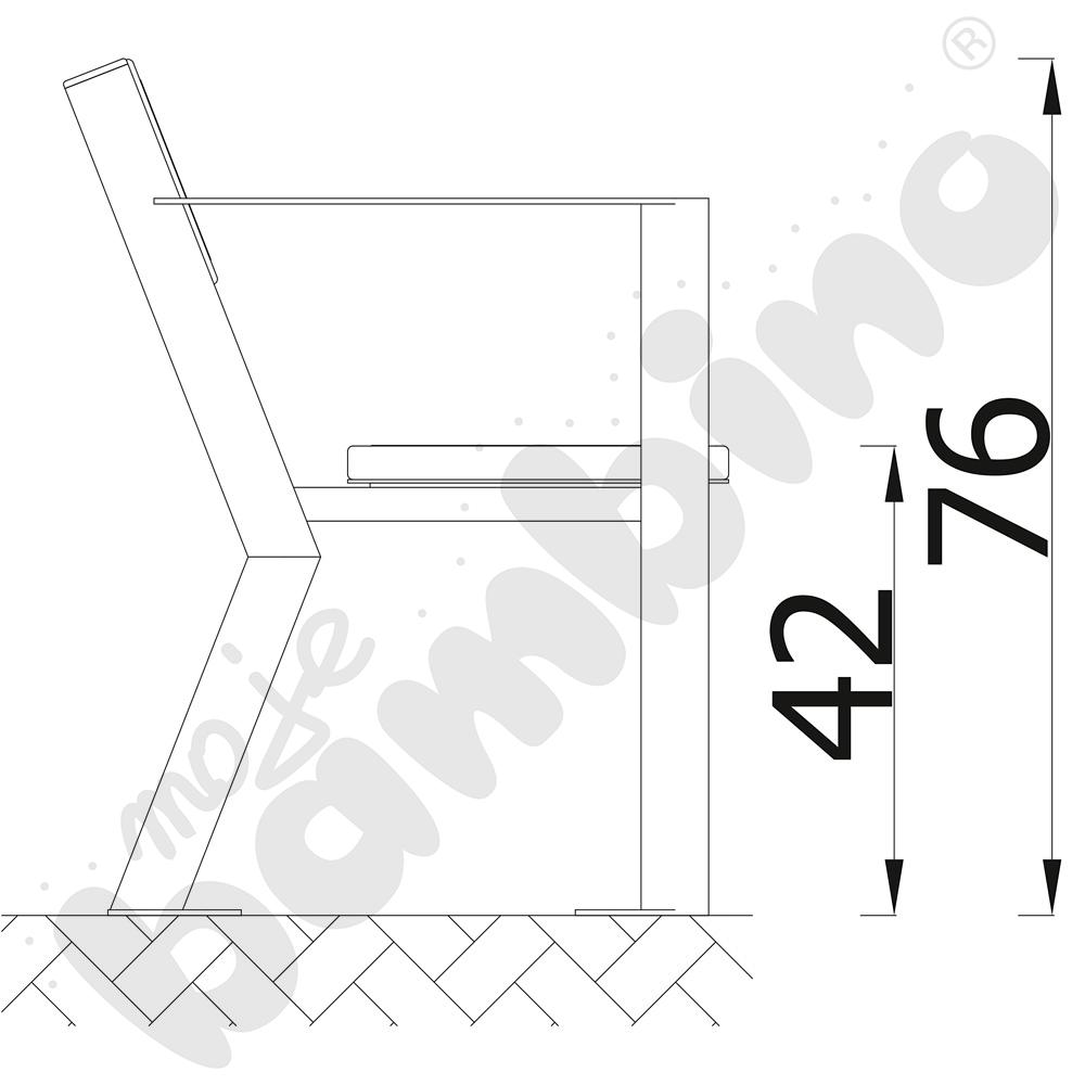 Ławka stalowa Gladiator z oparciem