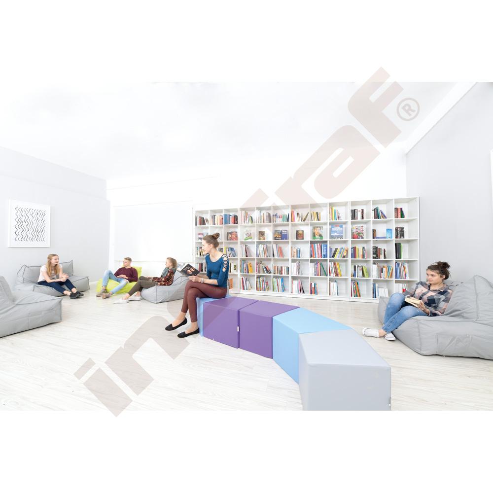 Quadro - nadstavec M s 2 predelmi a policou - biely korpus