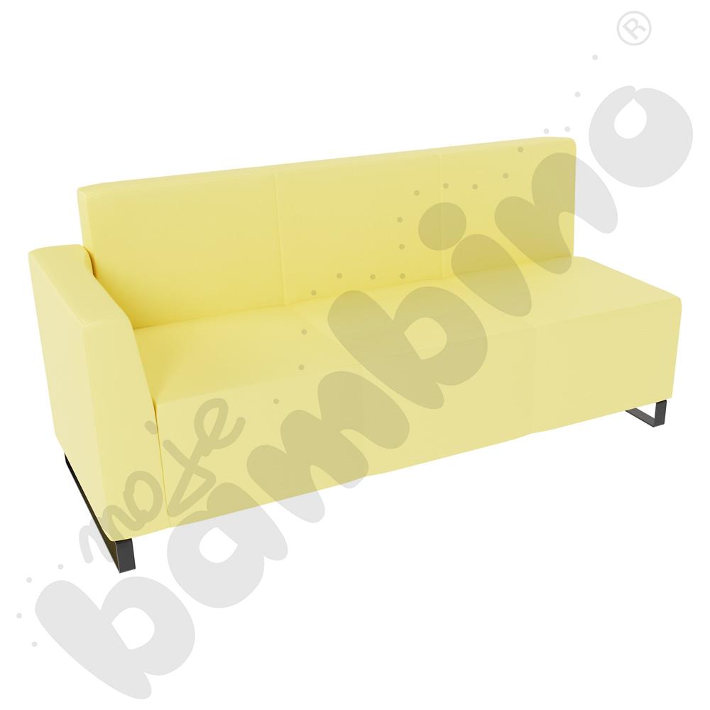 Sofa Universum 3-os. wys. 82 cm, bok niski lewy, tkanina MT10