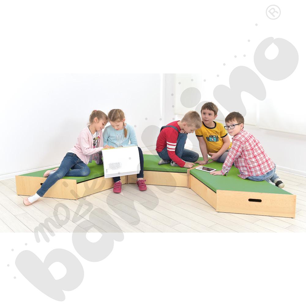 Podest trapezowy, wys. 42 cm - ciemnozielony