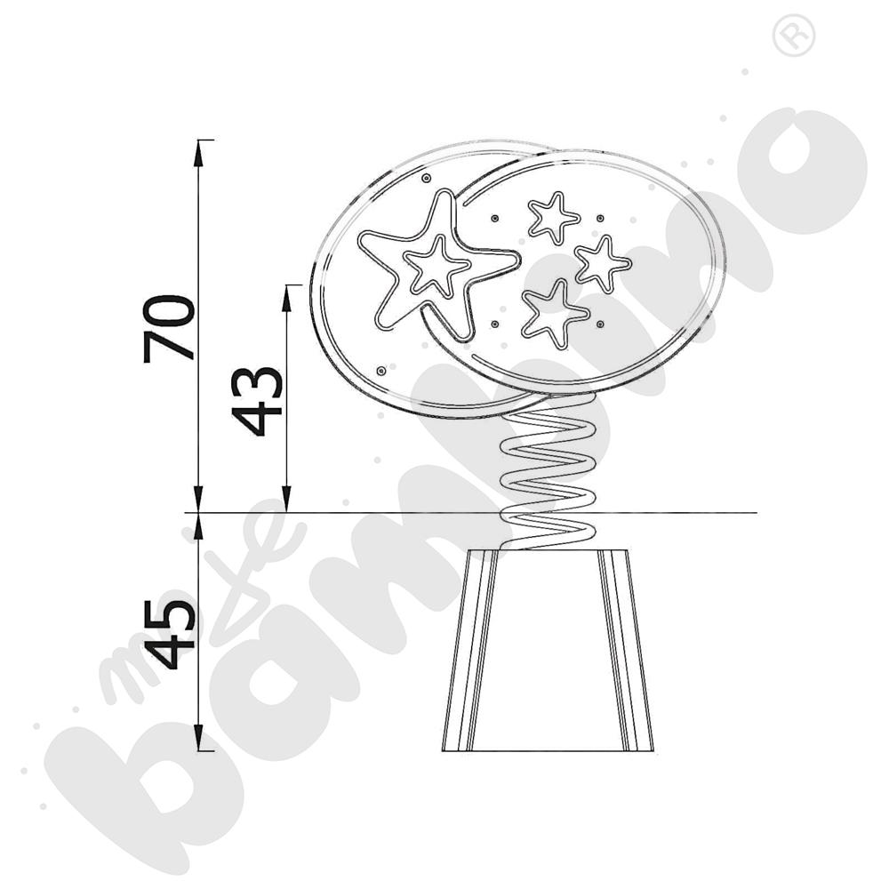 Sprężynowiec Gwiazdy na podstawie betonowej