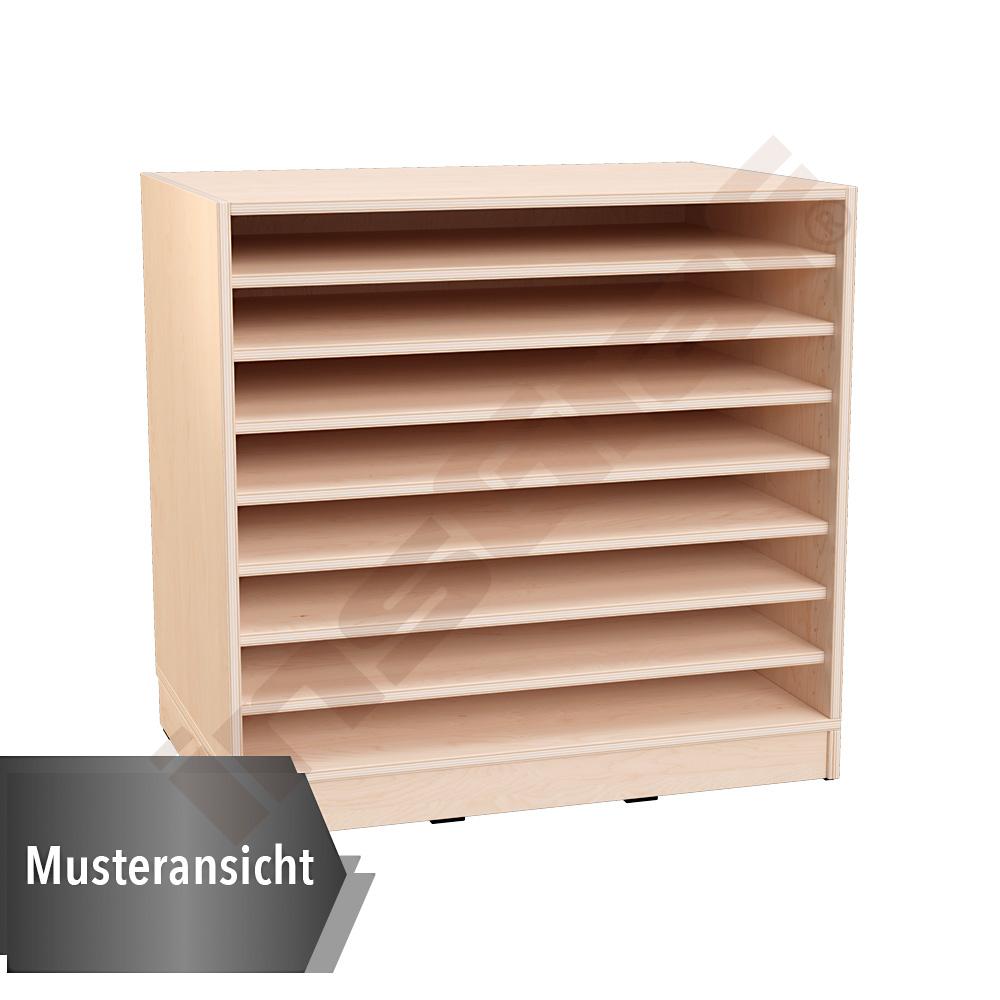
Echtholz Regal M, T 60 cm, 7 Einlegeböden, auf Beinen
