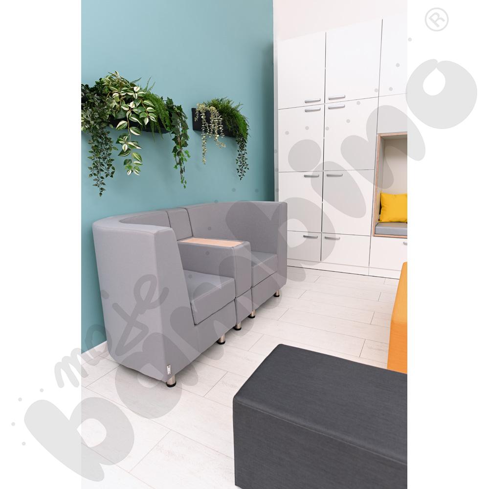 Kanapa Verba 2-osobowa ze stolikiem - szara