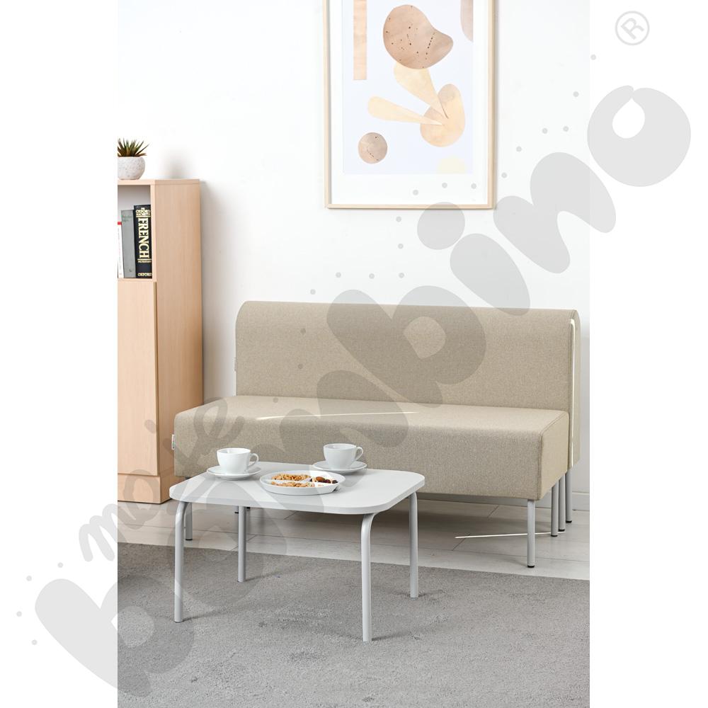 Moduł Versa 120x20x74 cm z plastikowymi stopkami, stelaż jasnoszary, tkanina RO27