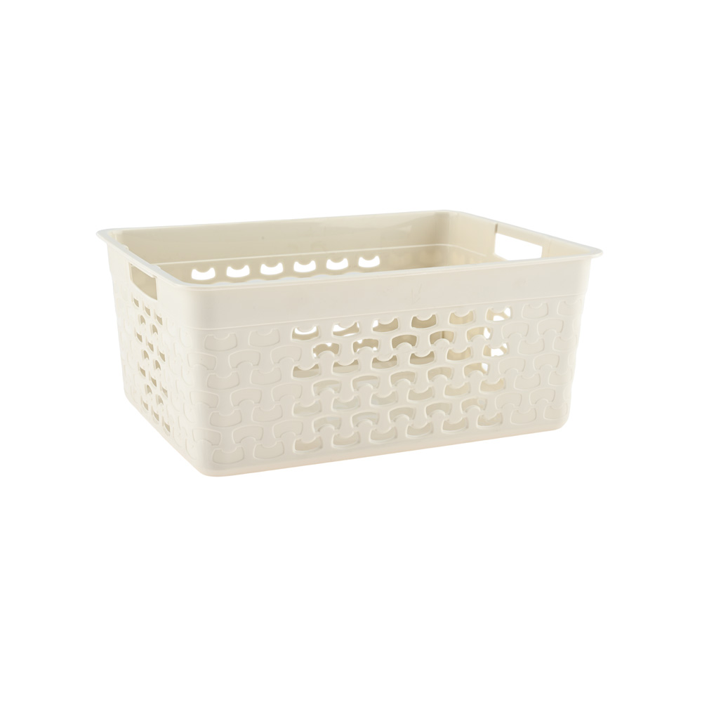 Košík Cotton výš. 10 cm - biely