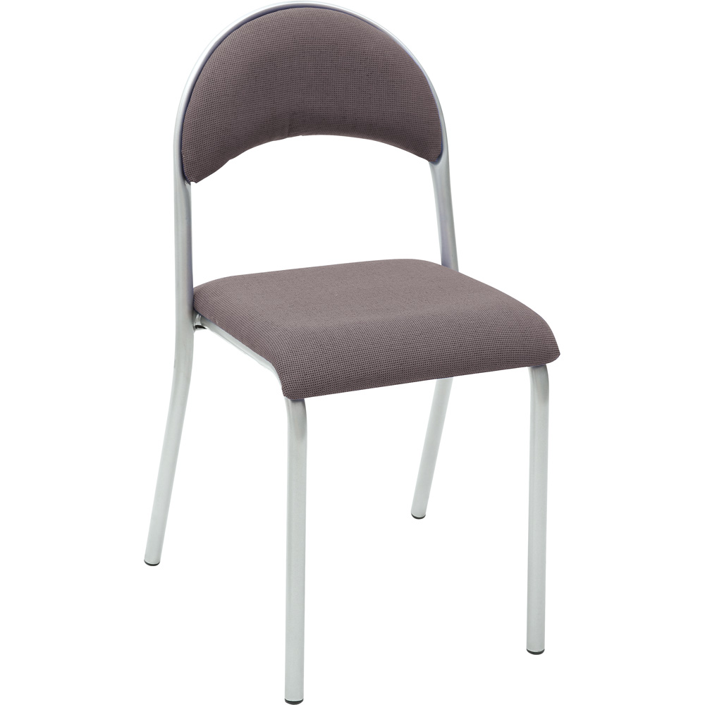 Čalúnená stolička P veľ. 6, výška 46 cm - k stolom 76 cm - strieborná, béžovo-hnedá kocka