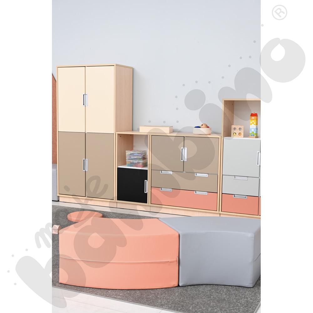 Siedzisko Paolo długie, łososiowy