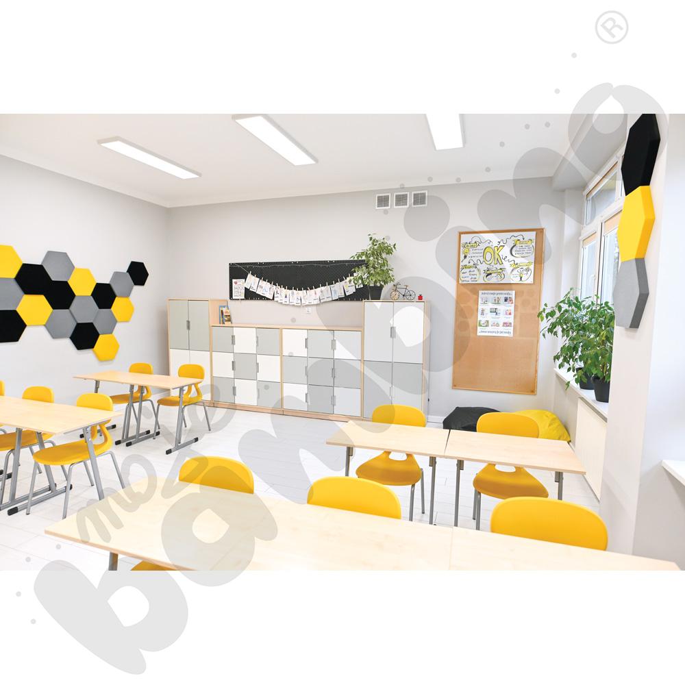 Krzesło Colores rozm. 4 żółte, stelaż aluminium