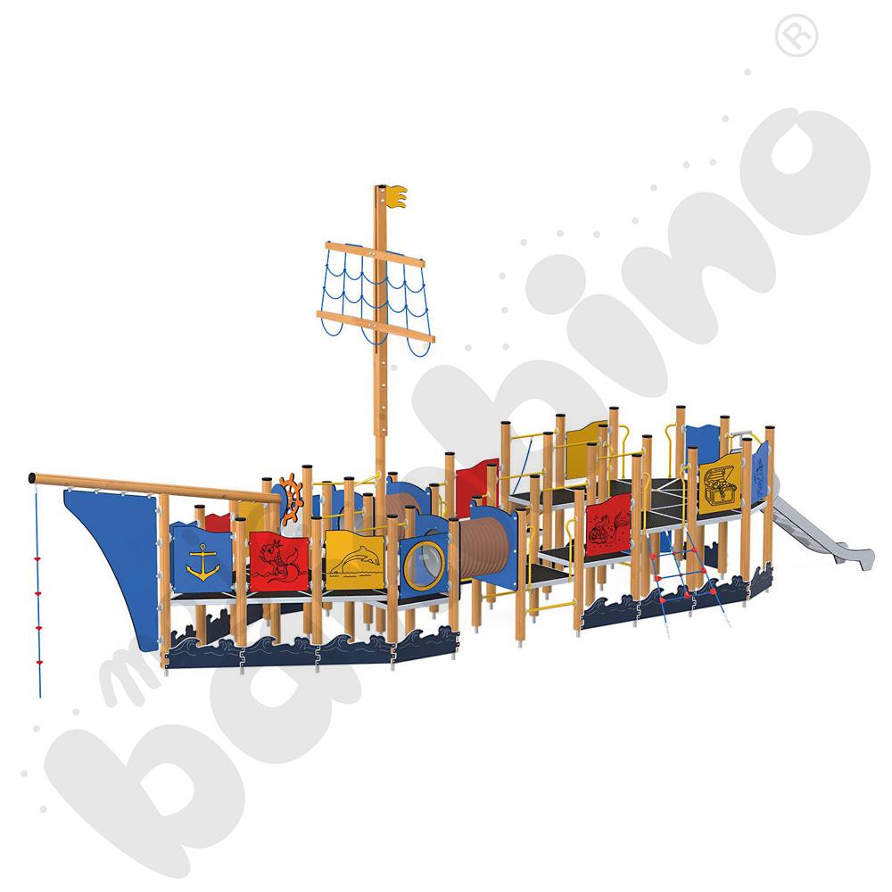 Statek Kolumba, drewniane słupy