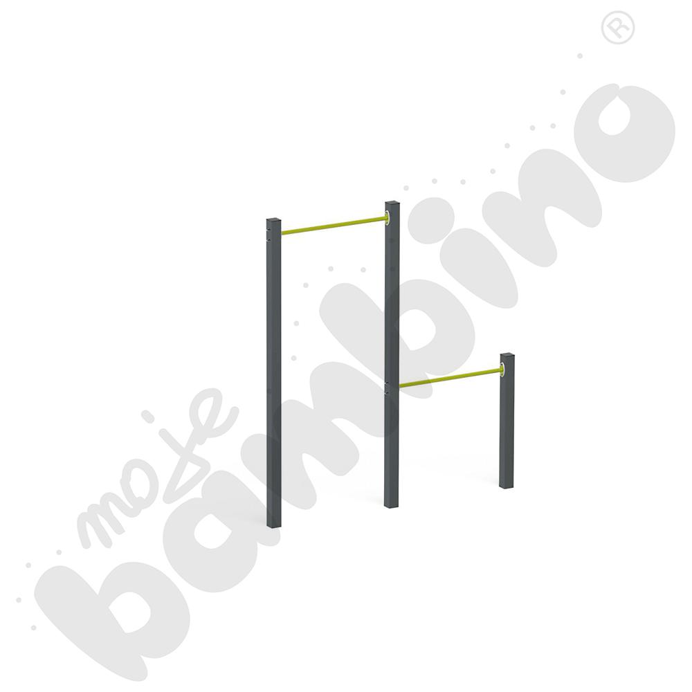 Street workout Drążki podwójne Lime