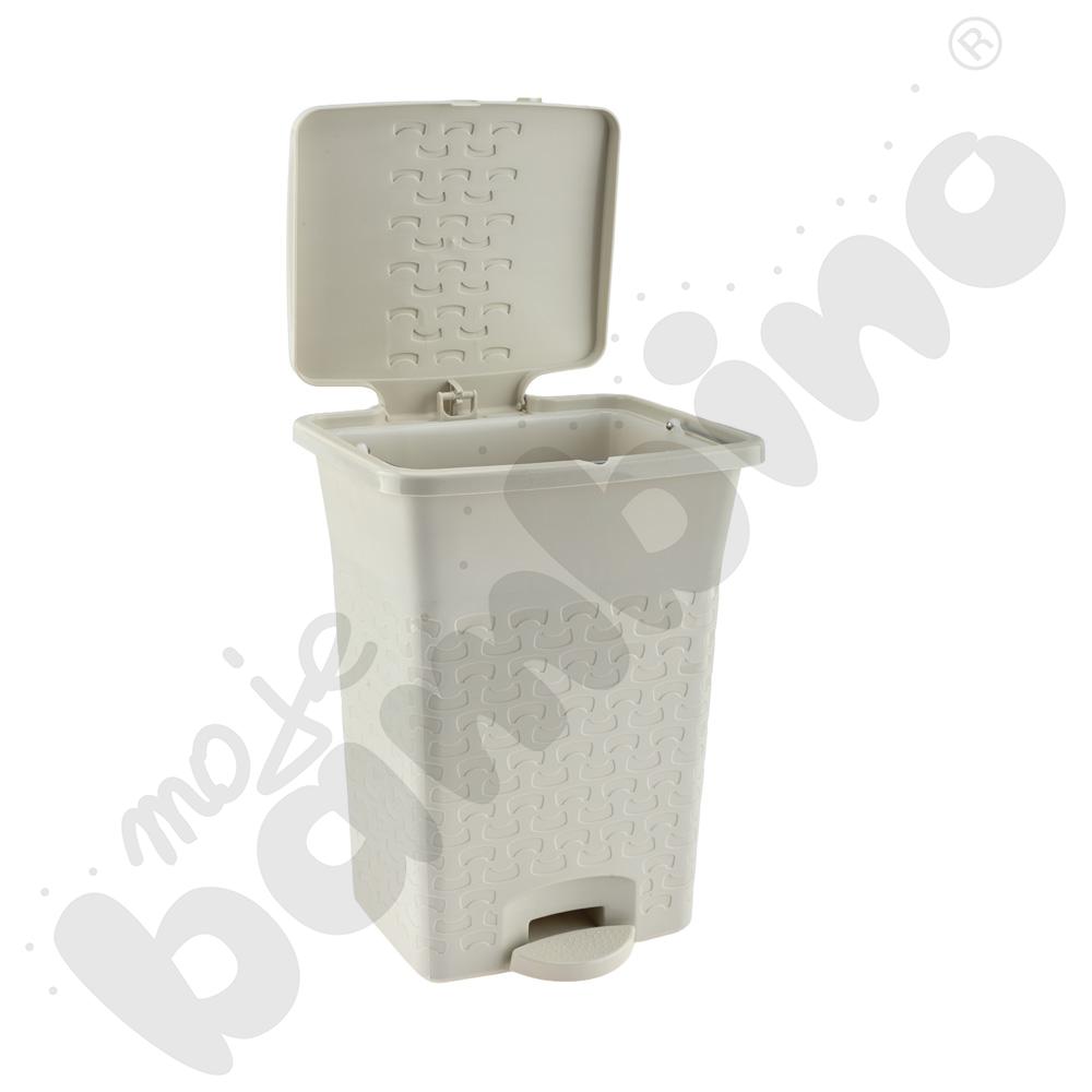 Kosz Cotton z pedałem biały