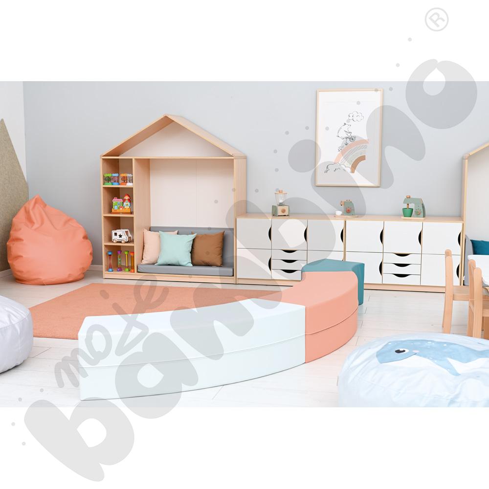 Siedzisko Paolo długie, łososiowy