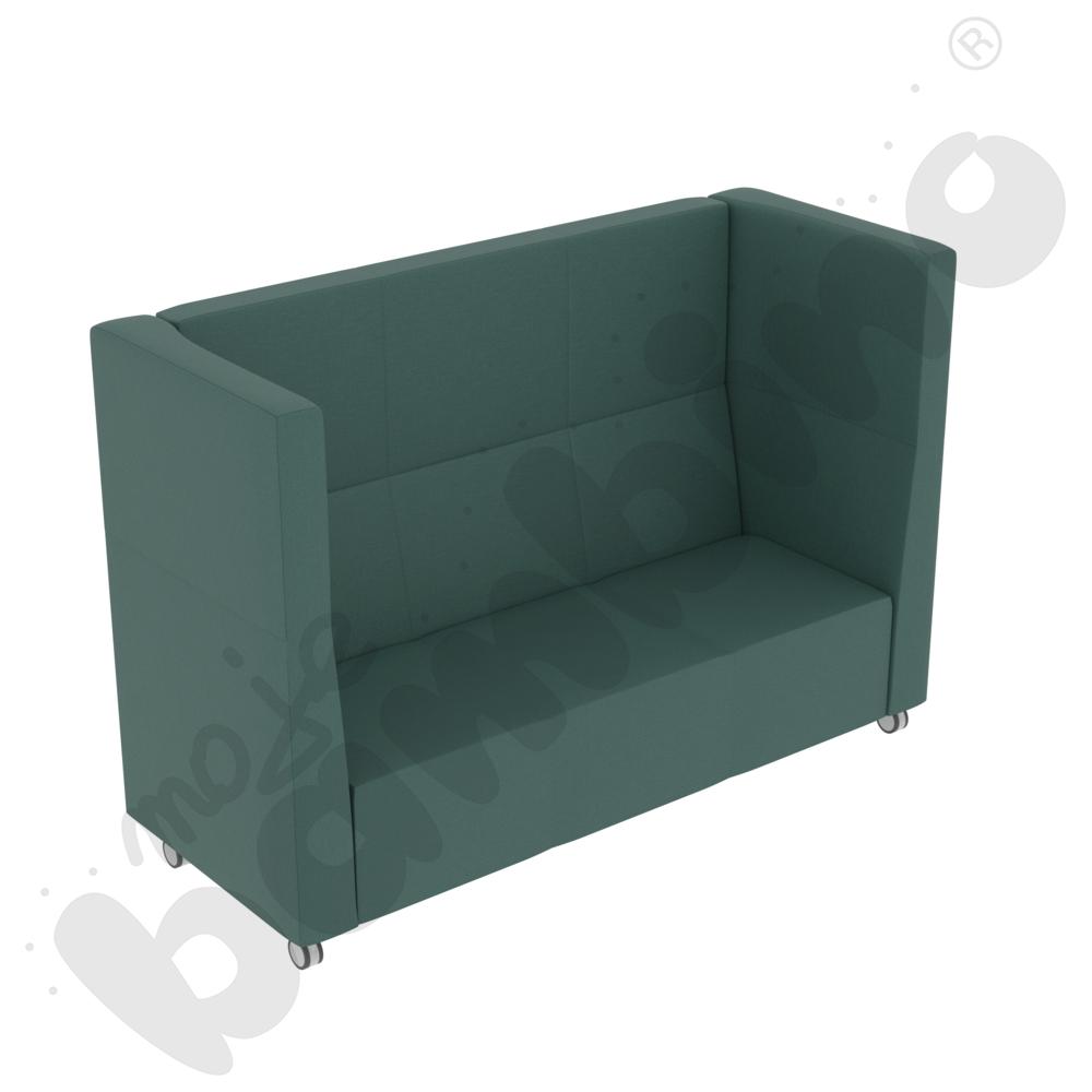 Sofa Universum 3-os. wys. 133 cm, 2 boki średnie, na kółkach, tkanina KG10