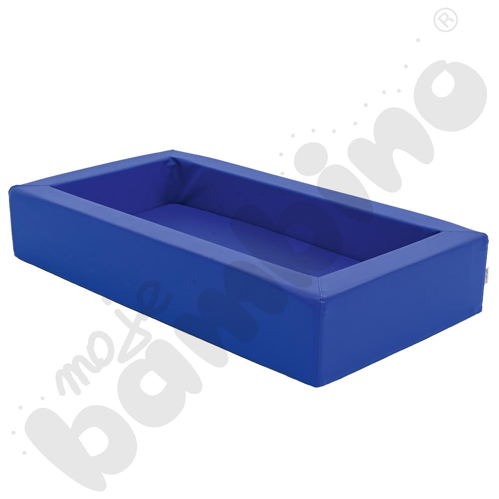 Granatowe łóżeczko piankowe z materacem