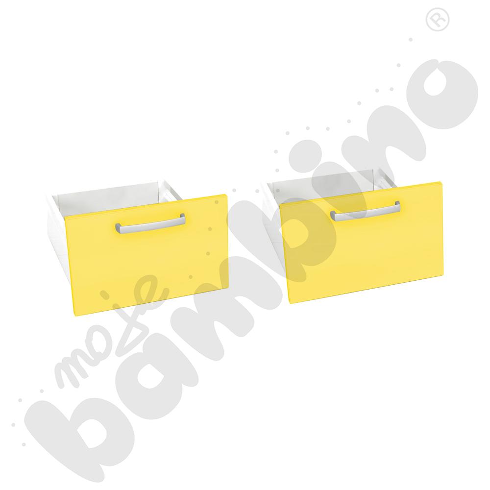 Szuflady wysokie do regału Grande M głębokiego, 2 szt. - żółte