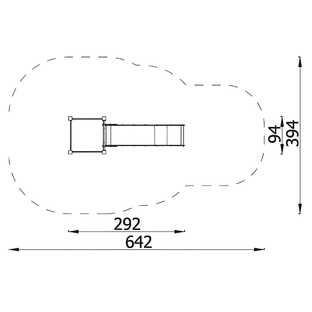 Šmykľavka na násype 120 cm