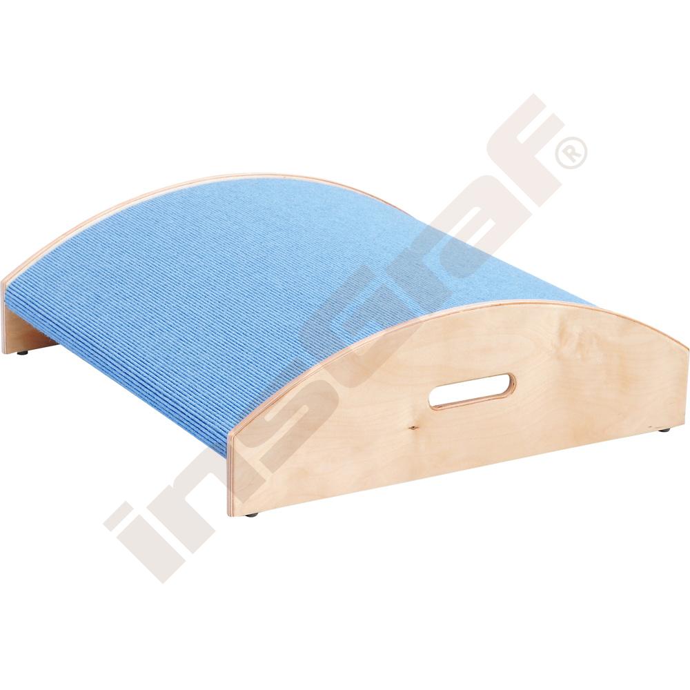 Podesta čtvercová vypouklá, výška 10 cm - bleděmodrá