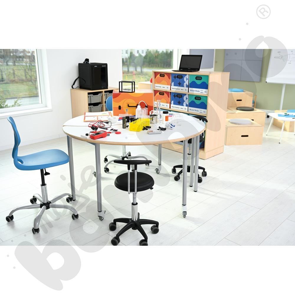 Krzesło Genito z oparciem, wys. 38-48 cm - czarne