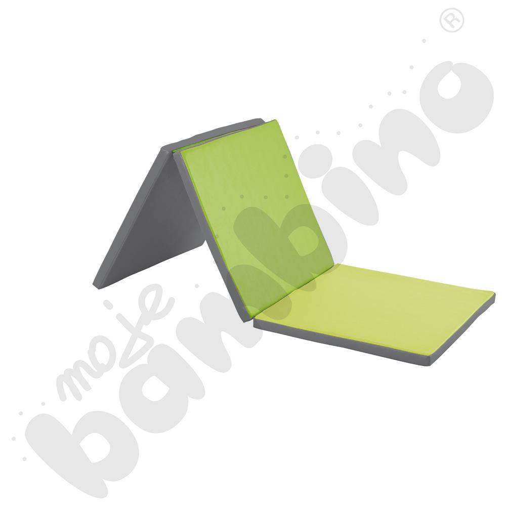 Materac trójdzielny, odcienie zielonego