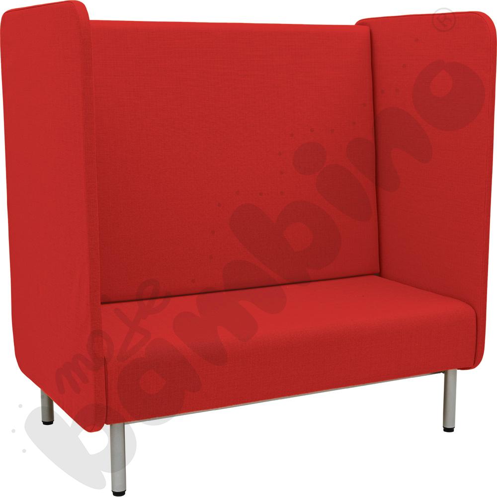 Fotel Inflamea 1 z wysokim oparciem, 2-os. - czerwony