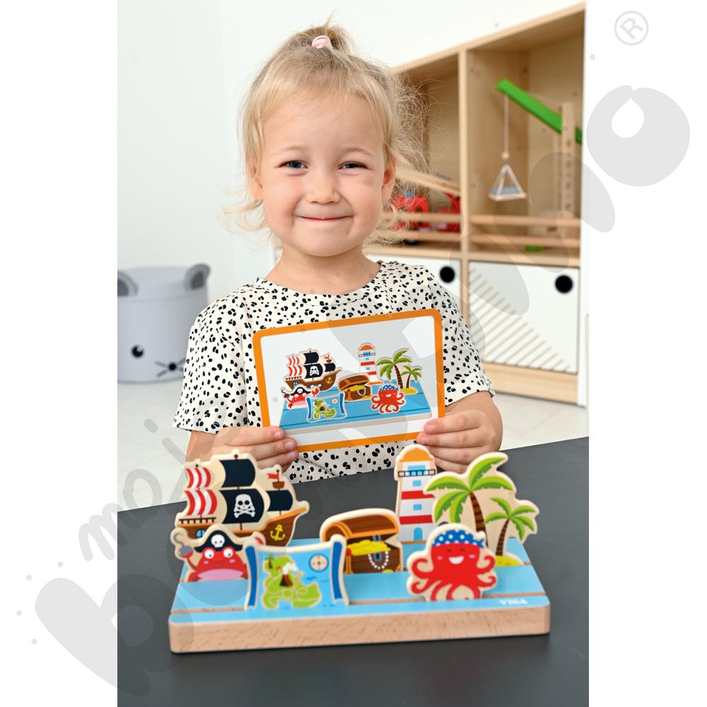 Układanka przestrzenna - farma/morze