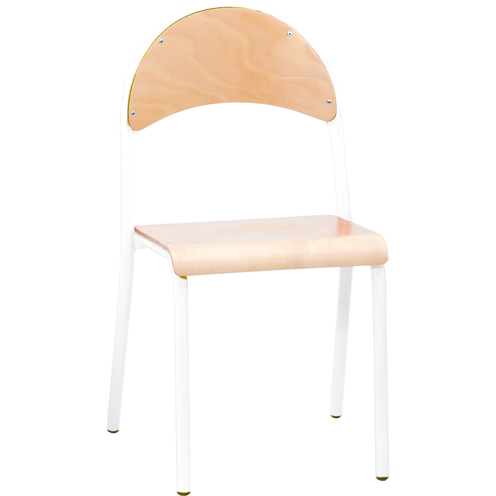 Stolička P veľ. 5, výška 43 cm - k stolom 70 cm - biela