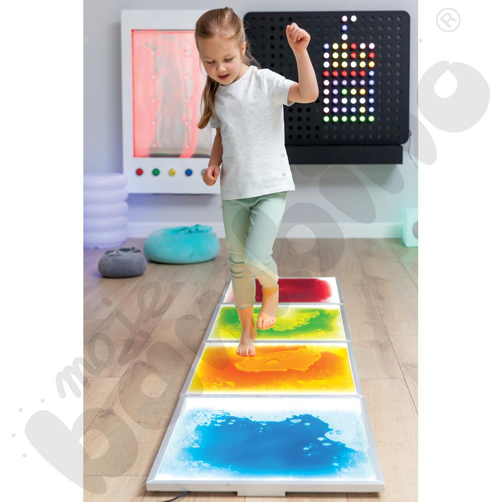 Podświetlany panel podłogowy, zielony