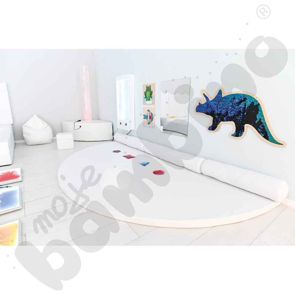 Białe wałki - 120 cm