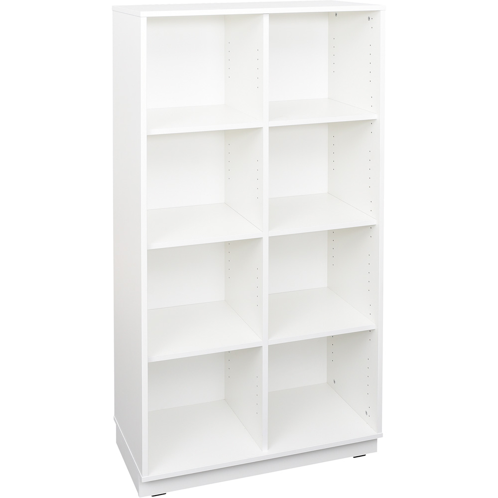 Quadro - regál XL s predelom a 3 policami, biela 