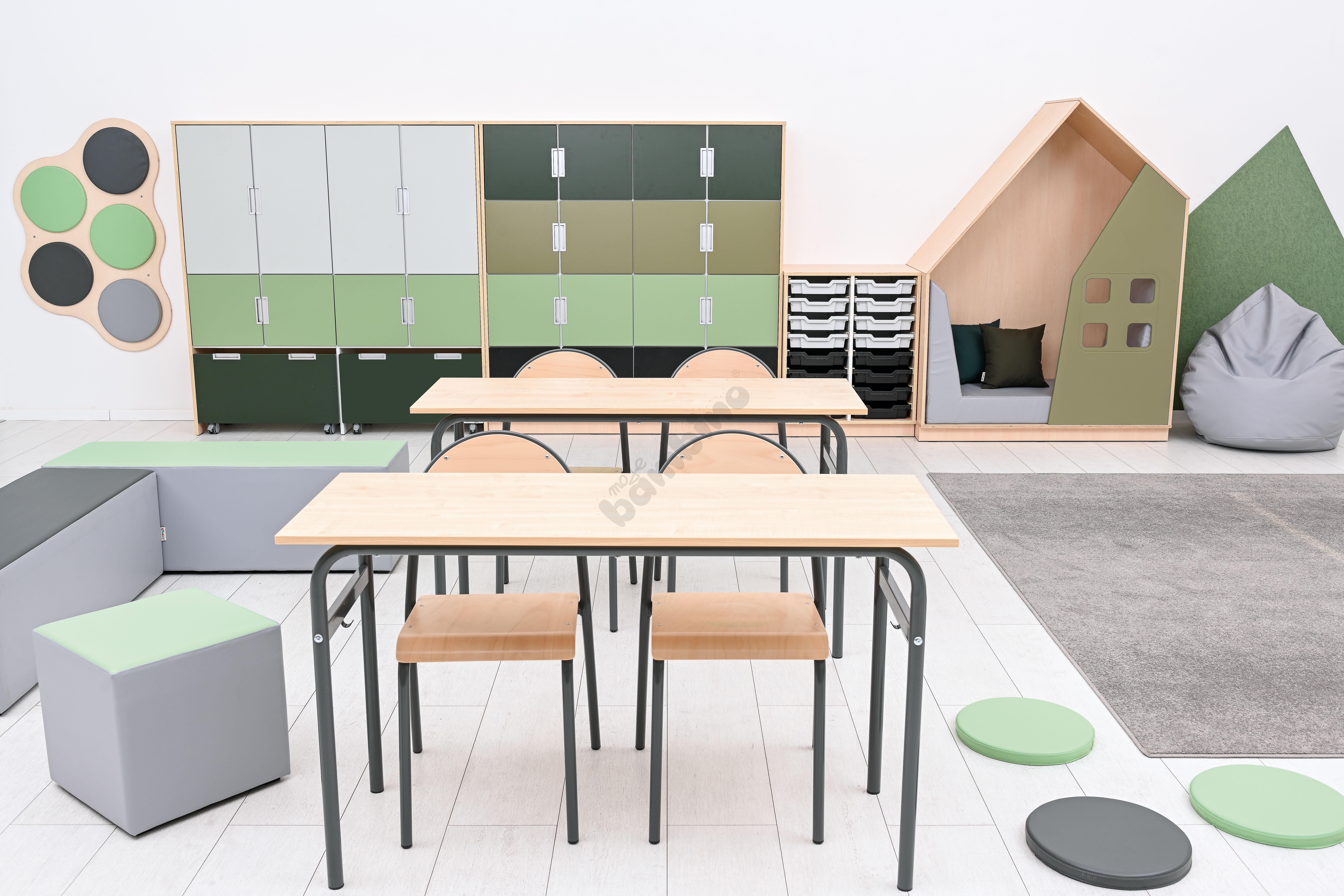 Sala szkolna Quadro w kolorystyce oliwkowej 