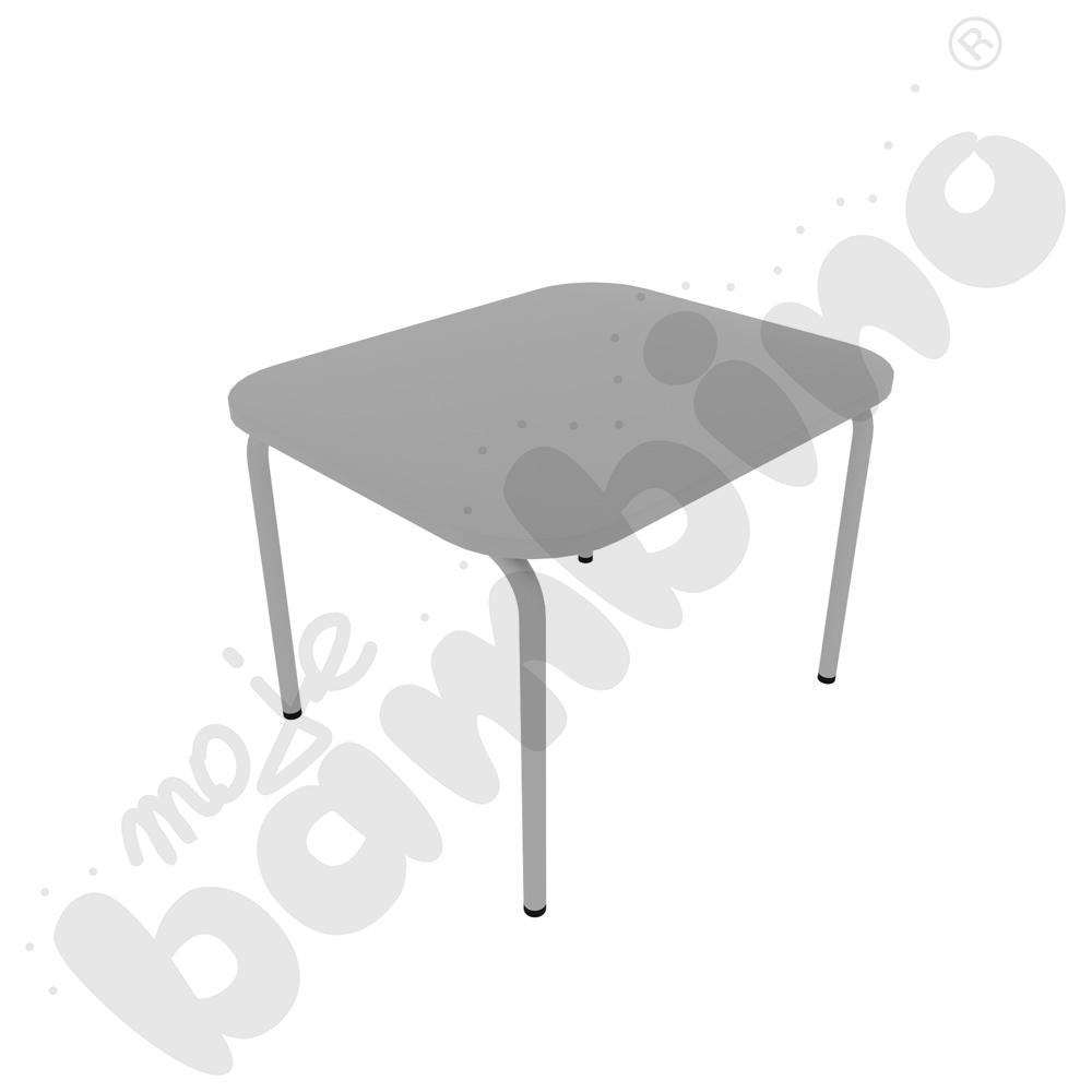 Stolik Versa niski z plastikowymi stopkami, stelaż antracytowy, blat jasnoszary