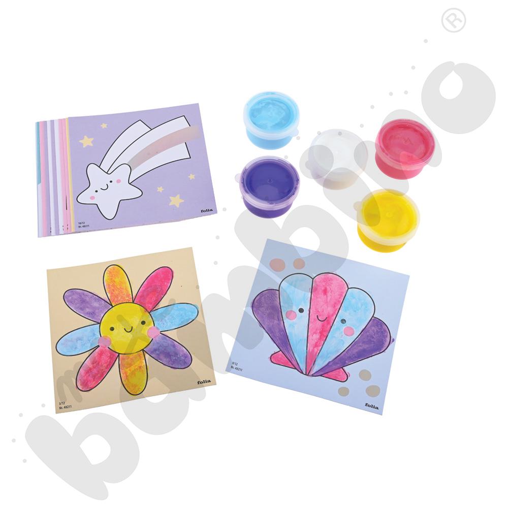 Farby do malowania palcami - tęcza