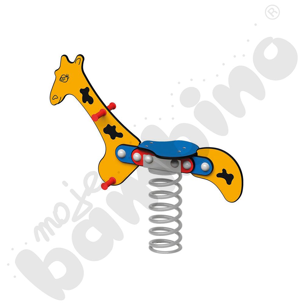 Sprężynowiec Żyrafa na podstawie metalowej