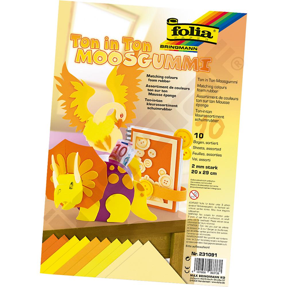 
Moosgummi, Farbsortierung - Gelbtöne
