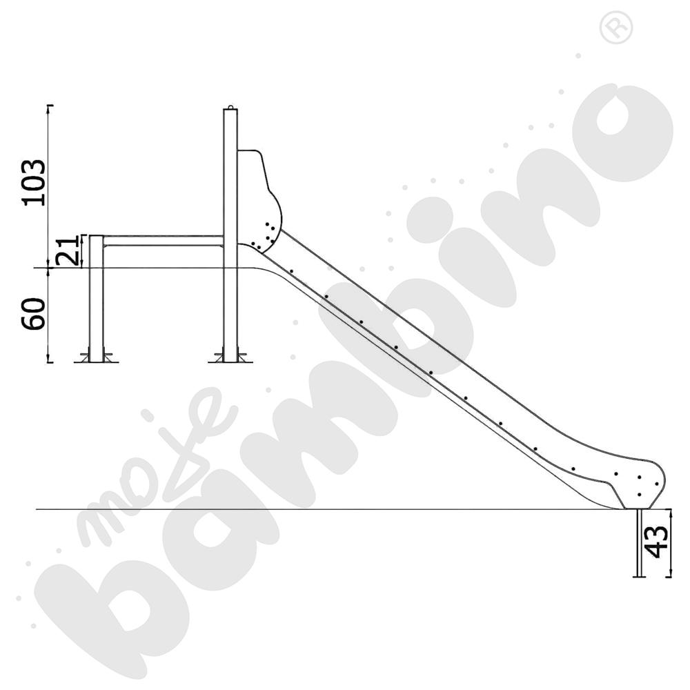 Zjeżdżalnia na nasypie 180 cm