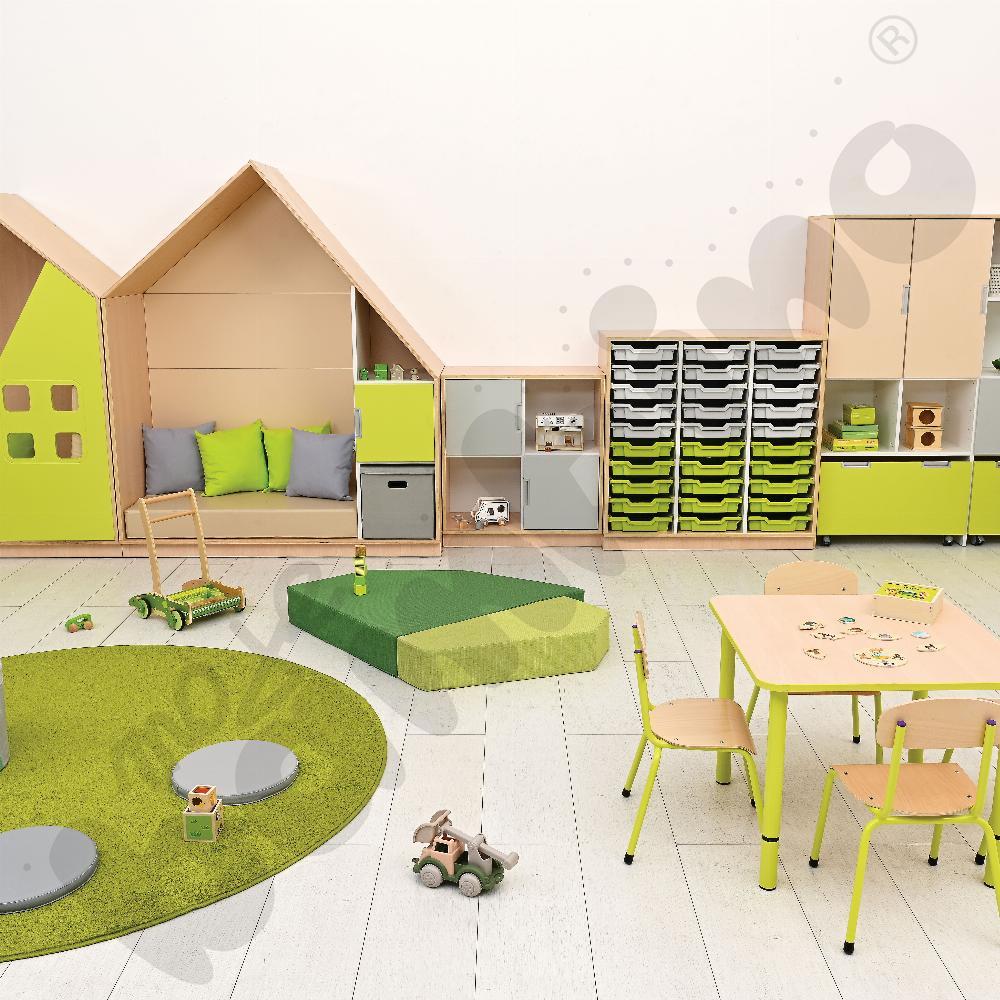 Sala przedszkolna Quadro w kolorystyce limonkowo-zielonych 