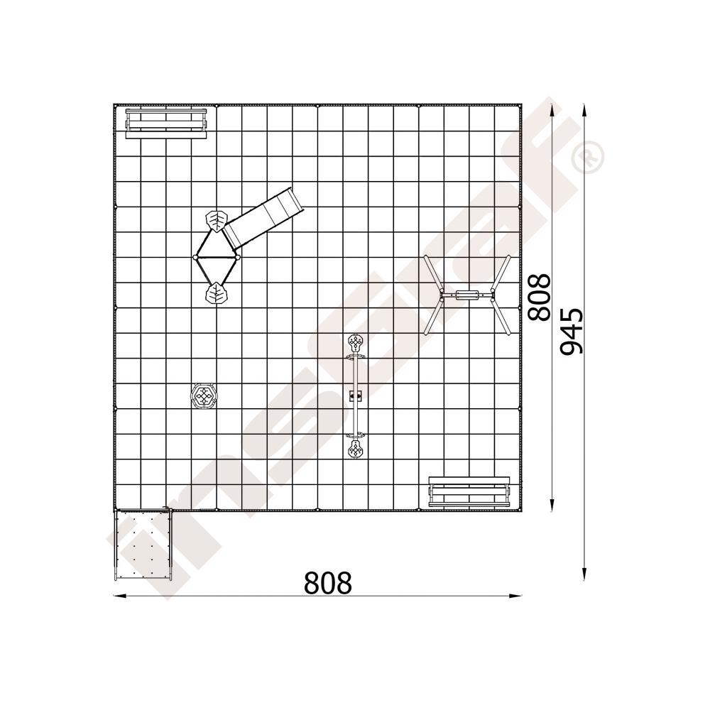Modulové dětské hřiště 8 x 8