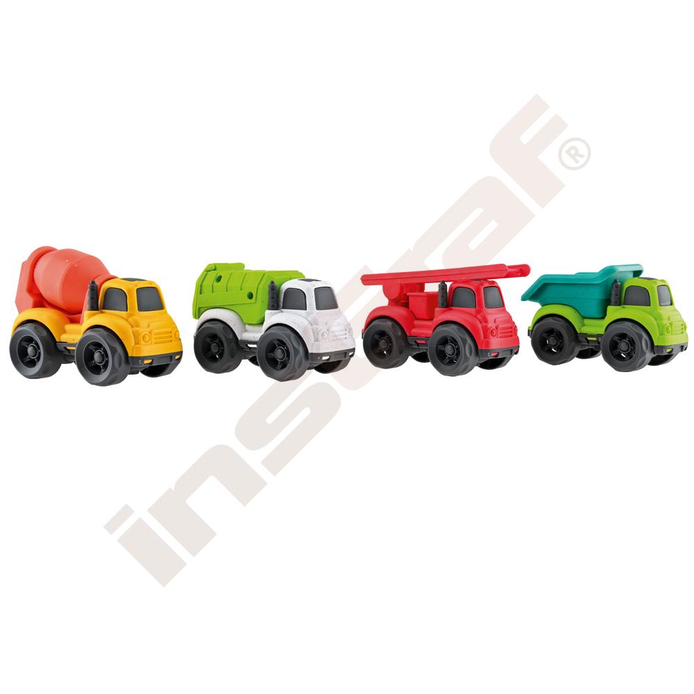 
BIO Fahrzeuge, Baufahrzeuge, 4er-Set
