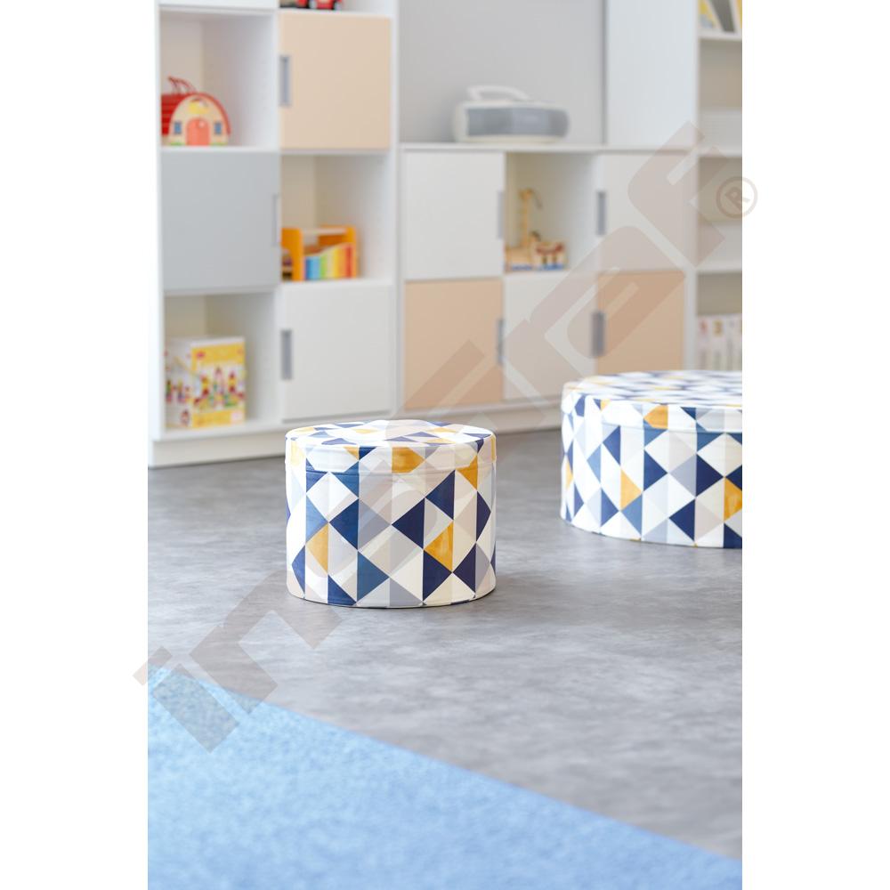 Sedák průměr 40 cm - motiv trojúhelníky 