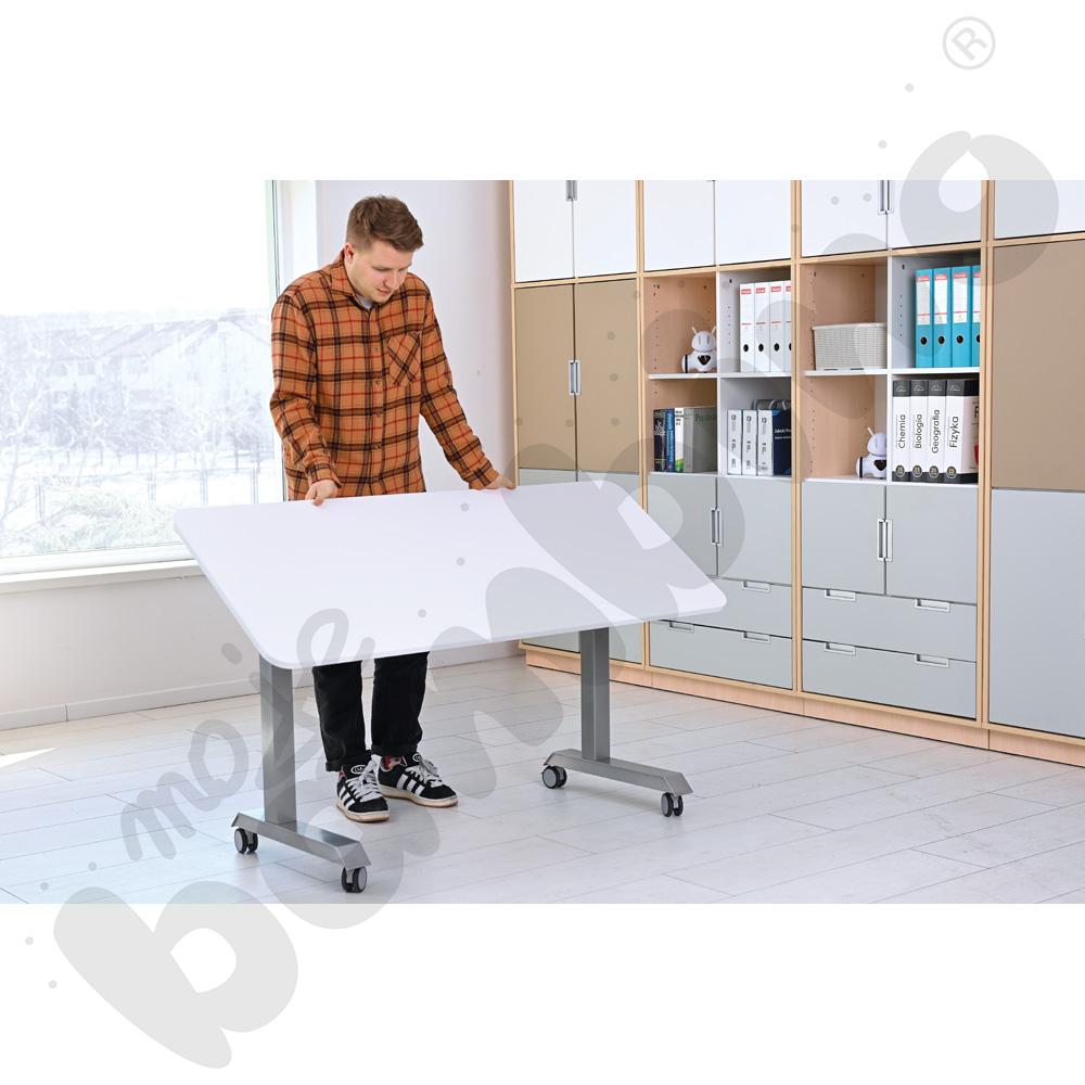 Stół mobilny składany Nest 150 x 60 cm - biały