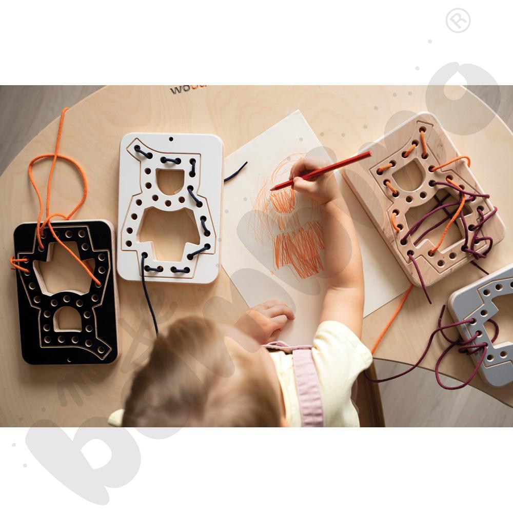 Przeplatanka drewniana Good Wood - szara - MED