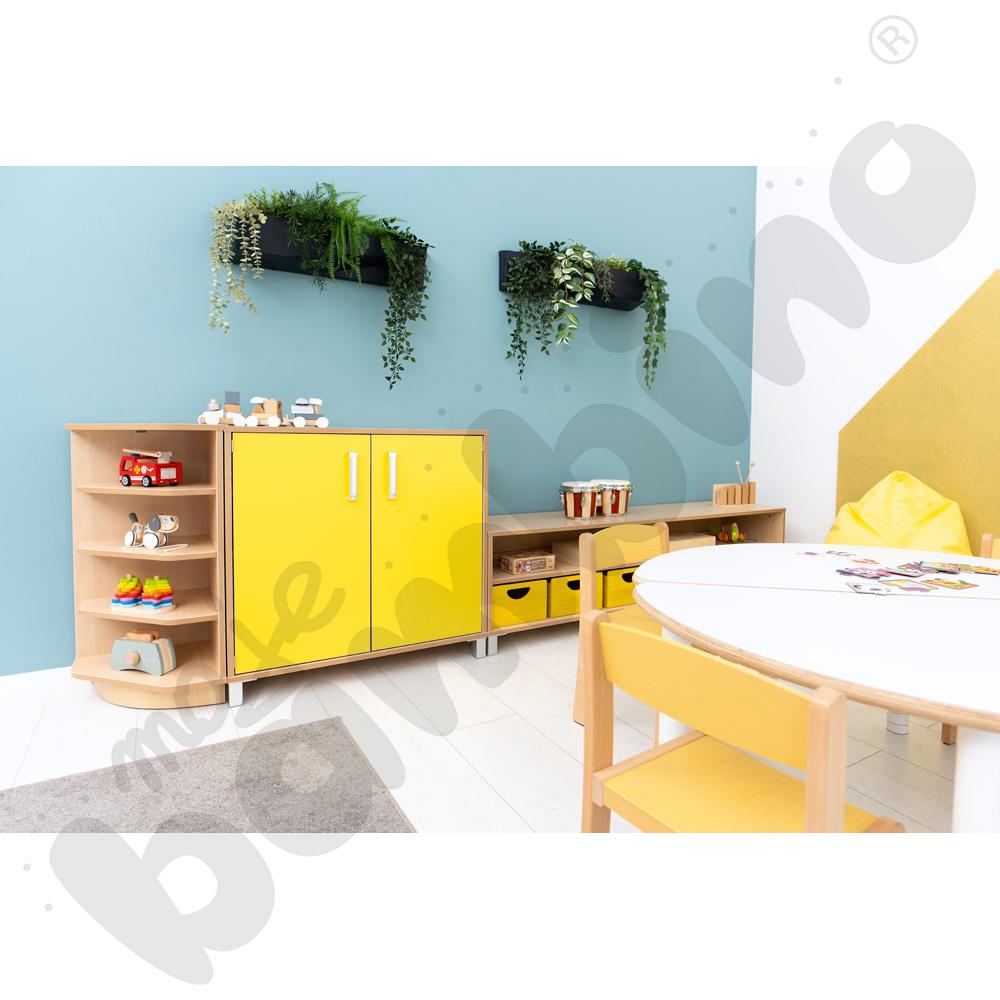 Drzwiczki do szafki Flexi D z półkami - żółte