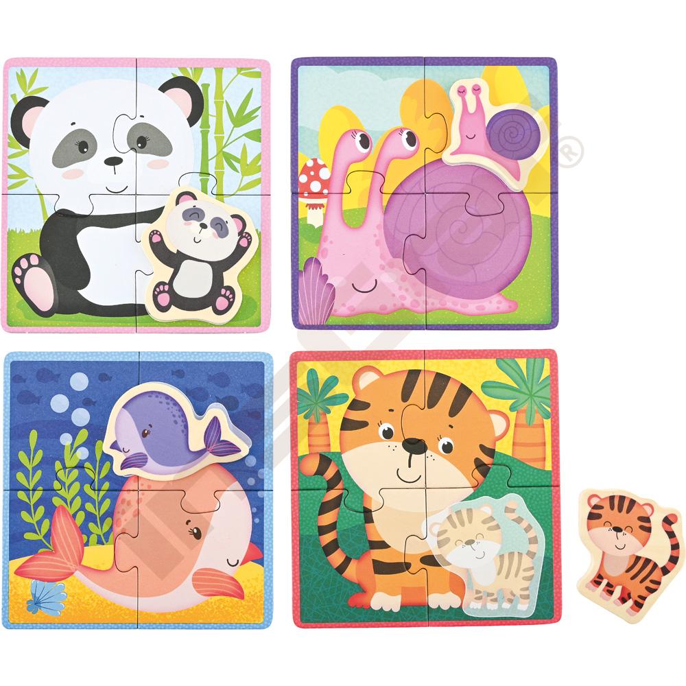 
Montessori - Puzzle, Babytiere

