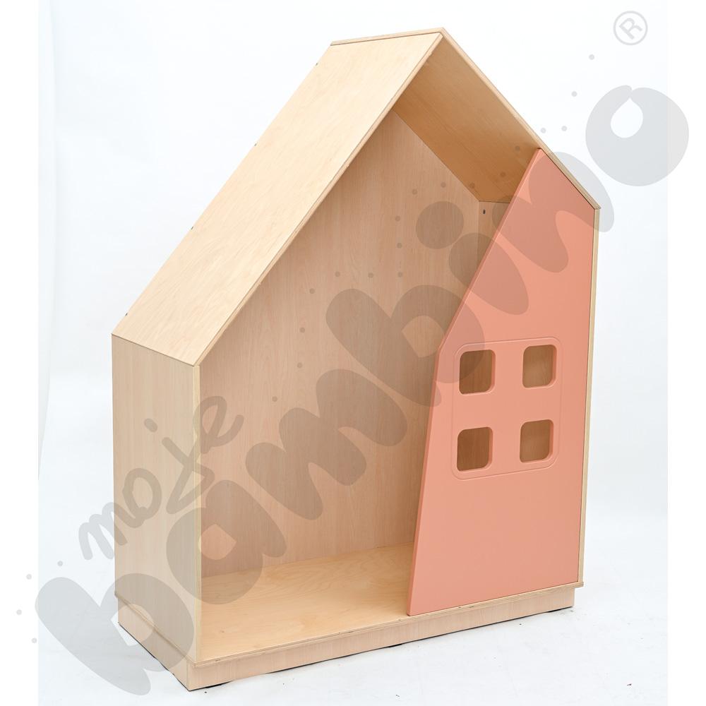 Quadro - szafka-domek - łososiowa, skrzynia klon jasny