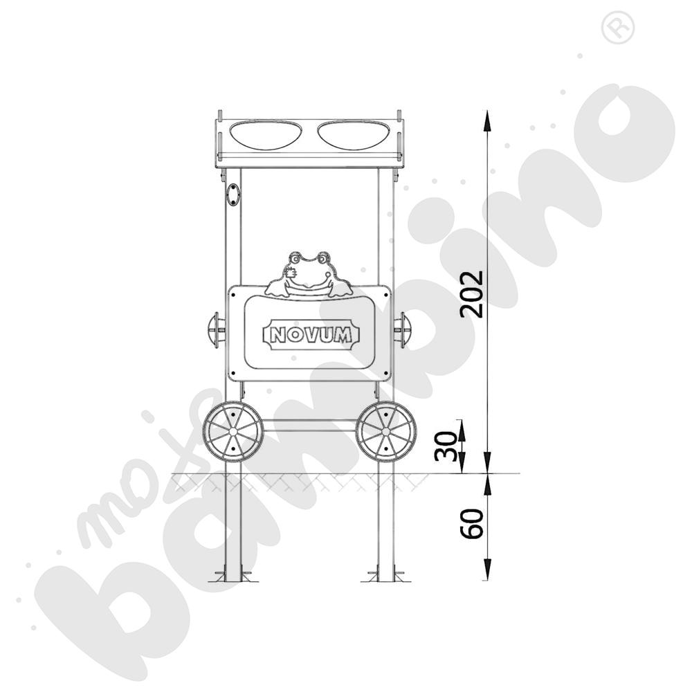 Wagonik Quadro Simple, metal