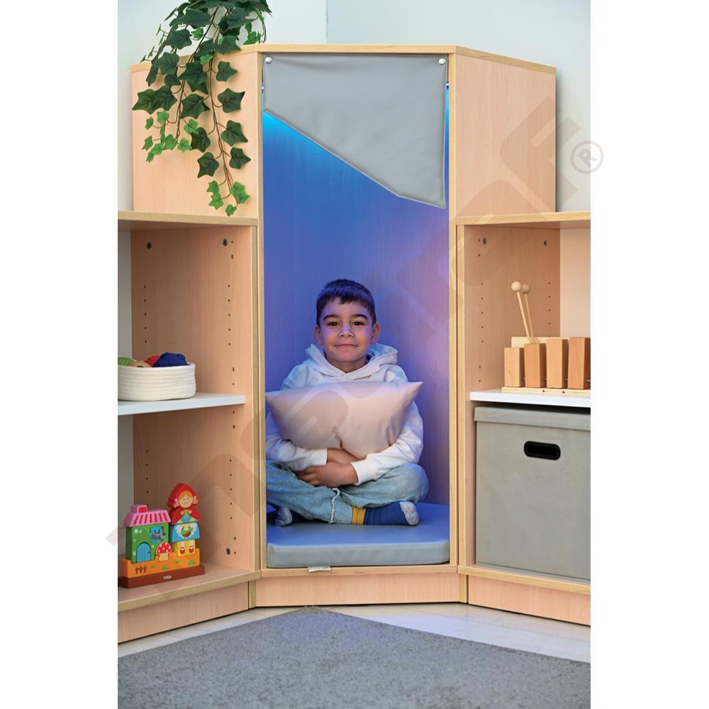 Quadro - odpočinkový koutek rohový, javorovo-šedý