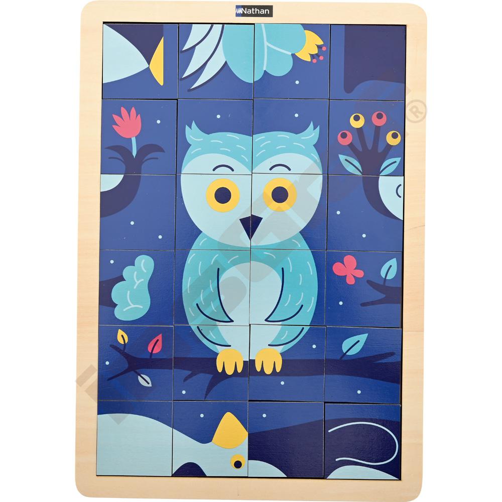Puzzle s prekvapením - Sova a tučniak